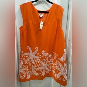 Anthropologie Maeve Orange Top
